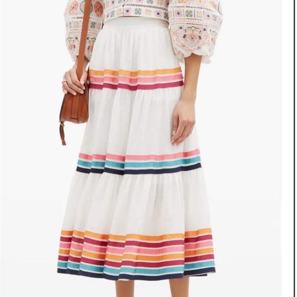 Zimmermann Lulu Ribbon Tiered Skirt - Picture 1 of 10